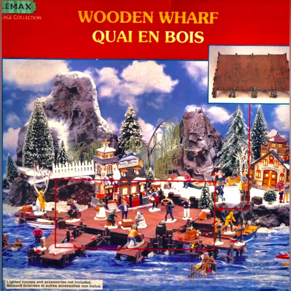 ▪️LEMAX Vintage 2001 Village Collection WOODEN WHARF #14641AM Retired